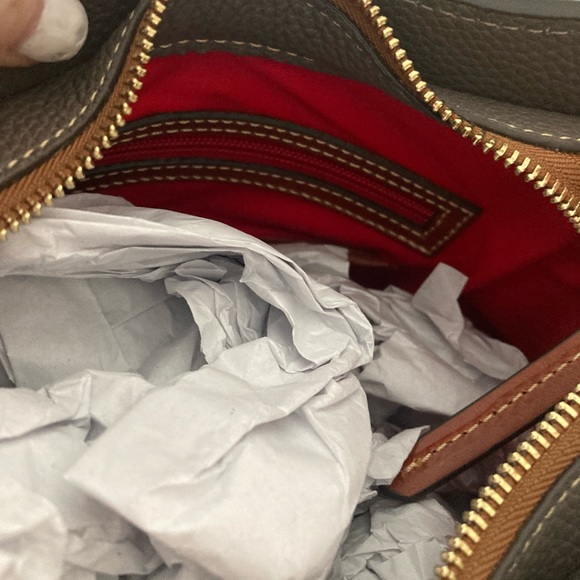 Dooney & Bourke Gray Leather Shoulder Bag - Picture 9 of 10